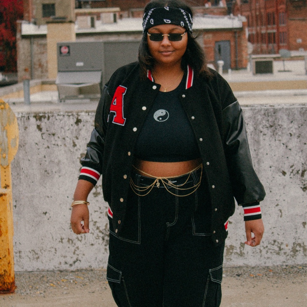 Women's Black Varsity Jacket